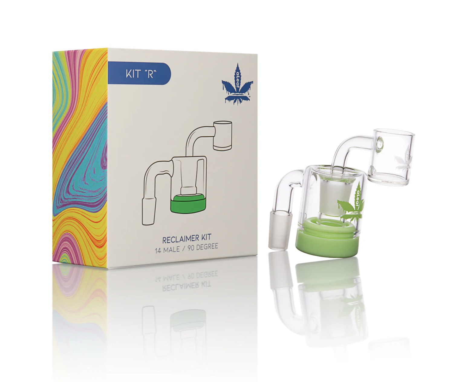 AL Banger Reclaimer Kit 14mm Male 90 Degree / Green